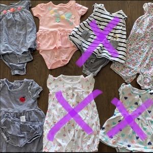 Carter’s sz 18m onesie outfits lot of 4